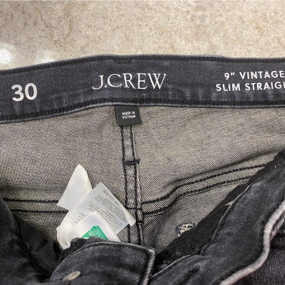 J Crew 9 inch vintage slim straight black wash jeans - Picture 3 of 3